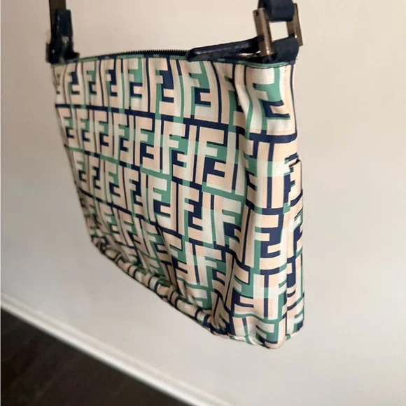 Fendi Blue and Green Patterned Crossbody Bag - Picture 3 of 5